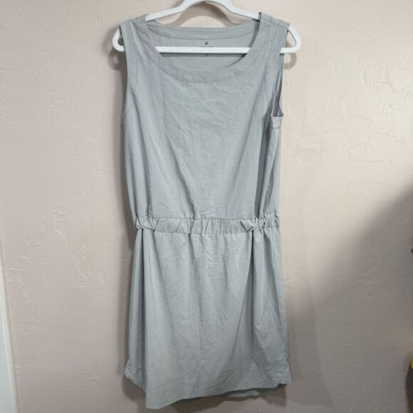 Athleta stripped Gray/white Dress - Picture 1 of 7